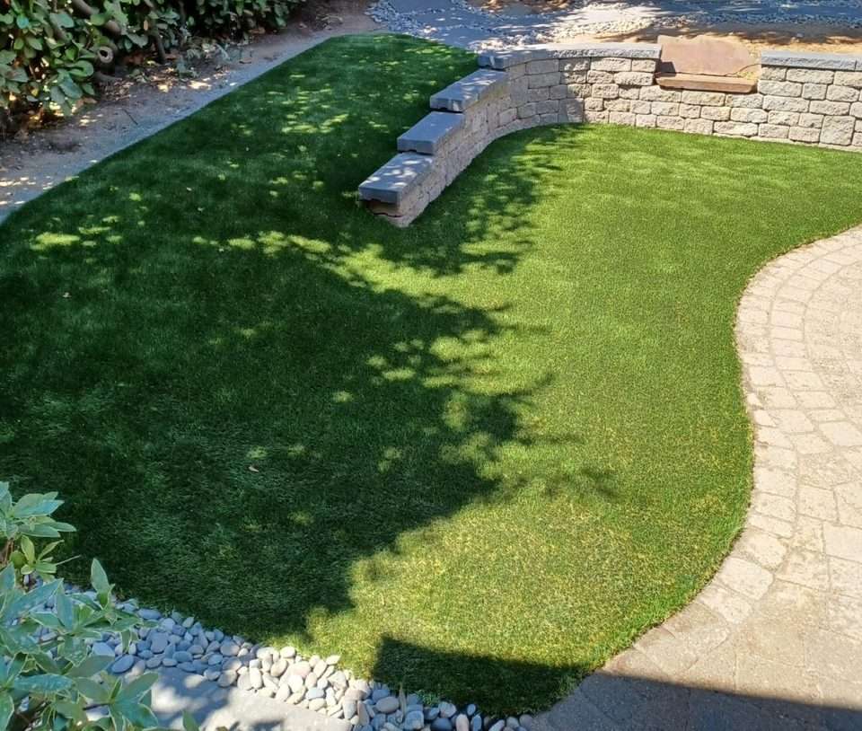 Front yard artificial grass